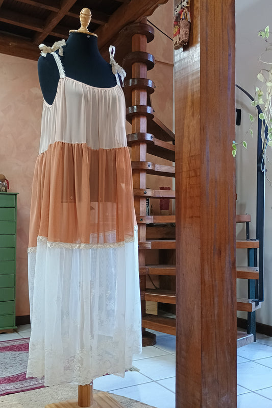 Vestido Astromélia Creme