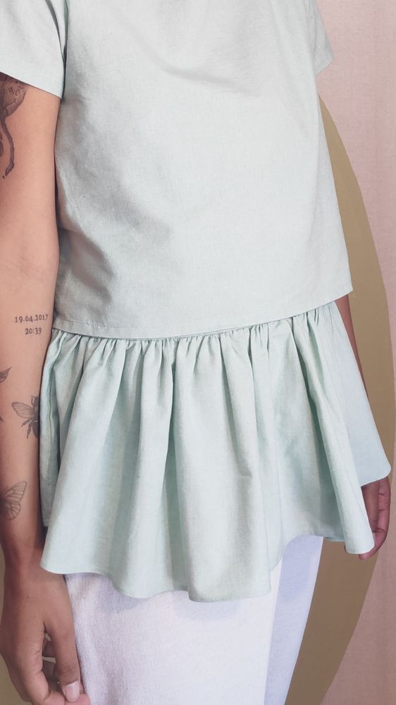 Blusa Amamentário Flor de Menta